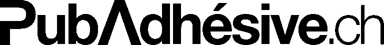 Logo noir de l'entreprise PubAdhesive