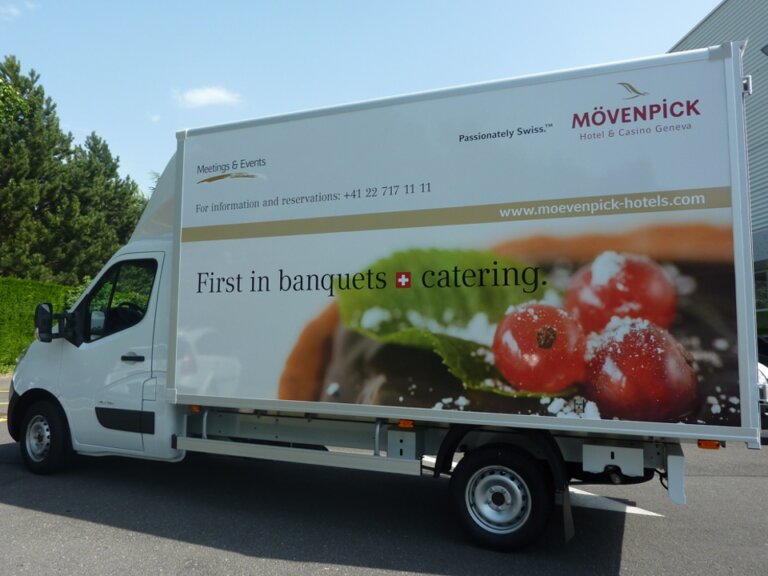 Camion Mövenpick pour banquets et restauration.